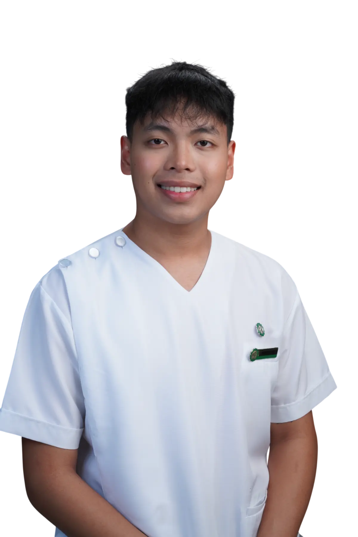 Pio Andrei H. Lojo in his clinical uniform